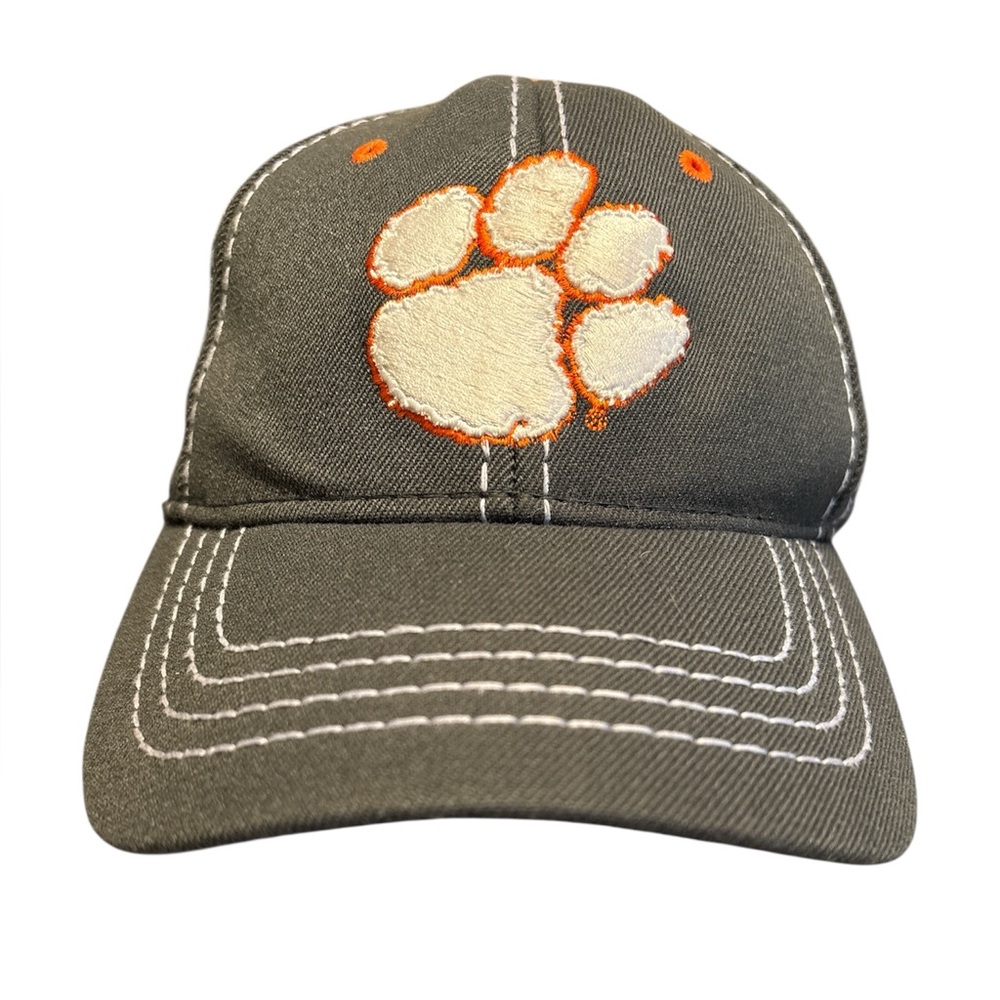 Clemson‎ Zephyr ZFIT Stretch Fit Hat NCAA Small 7/7 1/8 EUC Cap Grey Embroidered